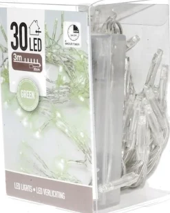 Merkloos 2X Clusterverlichting Op Batterijen Groen 3 Meter Cheap
