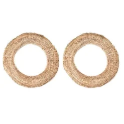 Merkloos Kerstkransen>2X Decoratie Krans Van Stro 40 Cm - Diy Kransen Maken - Kerst Deurkrans - Herfststukje Maken