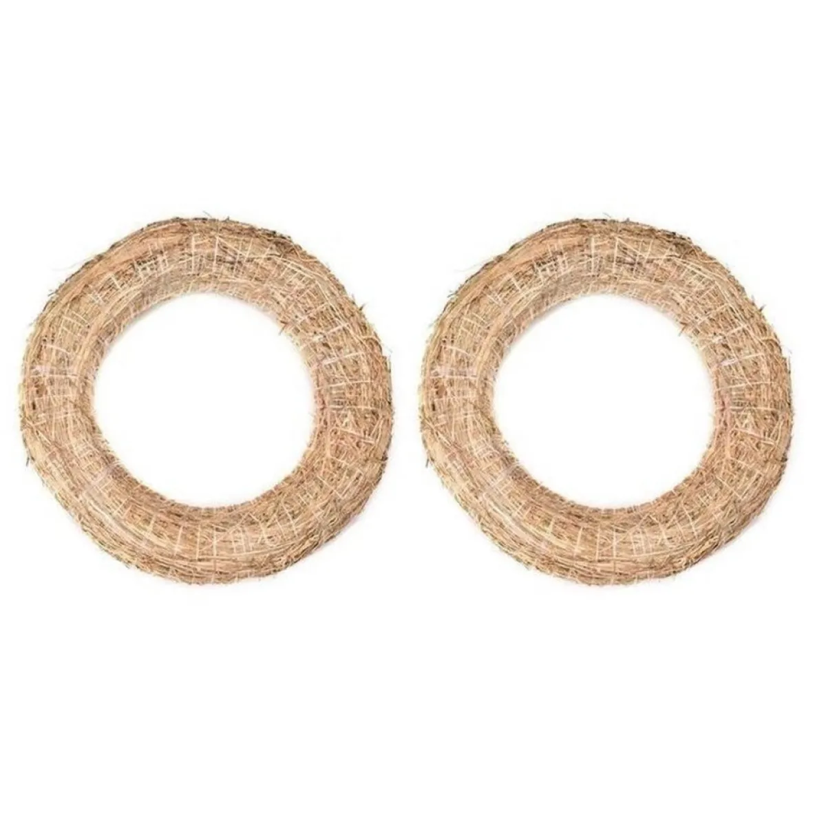 Merkloos Kerstkransen>2X Decoratie Krans Van Stro 40 Cm - Diy Kransen Maken - Kerst Deurkrans - Herfststukje Maken