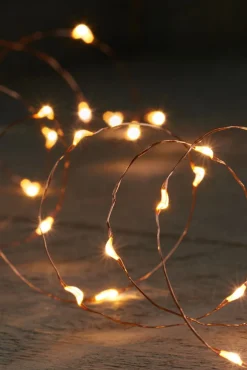 Anna's Collection 1X Draadverlichting Koper Met Timer 40 Klassiek/Classic Warm Witte Leds Op Batterijen - Lichtdraad Koperdraad Met 40 Leds Fashion