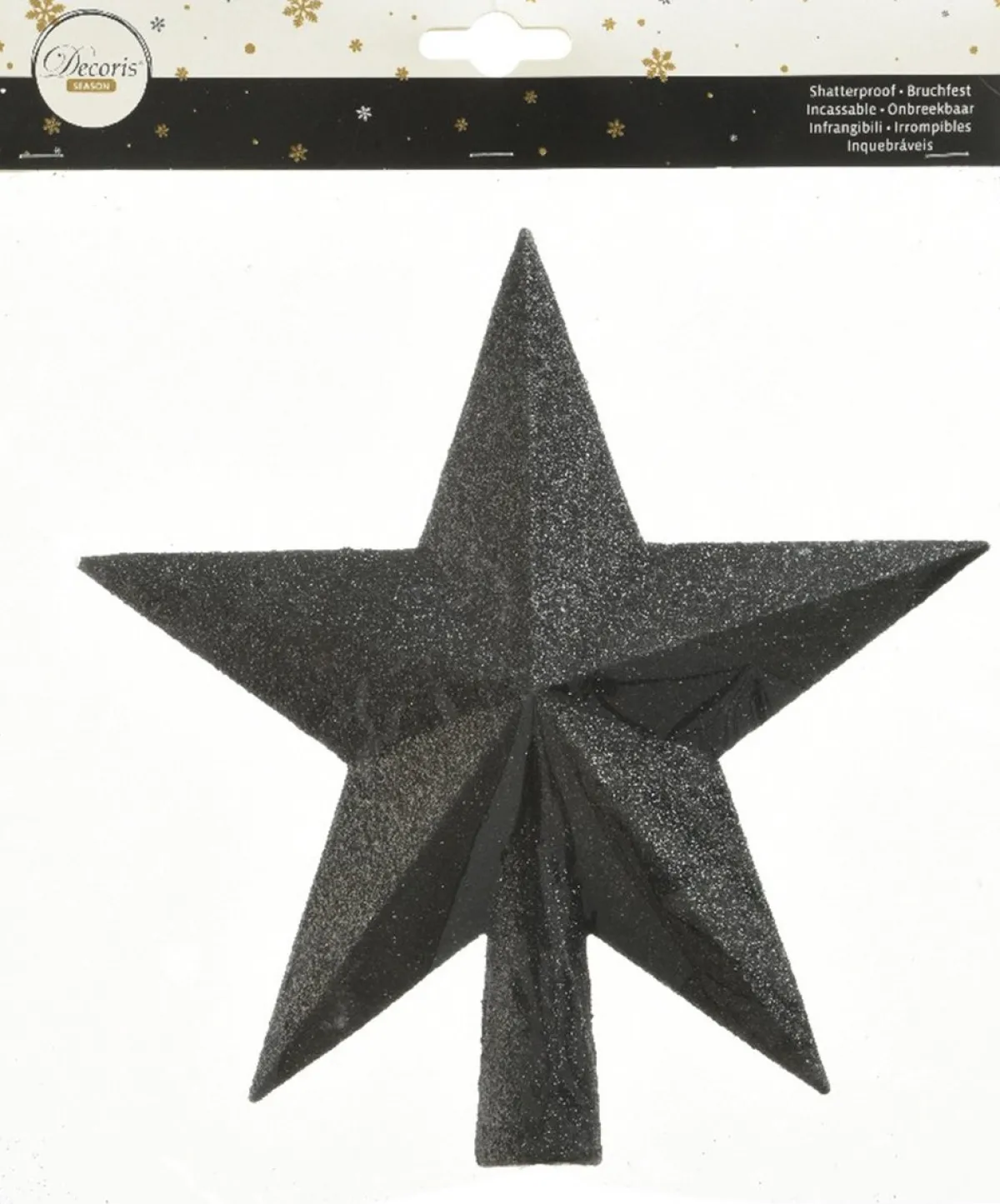 Decoris Kerstboomversieringen>1X E Glitter Ster Kerstboom Piek Kunststof 19 Cm E Kerstboom Versieringen