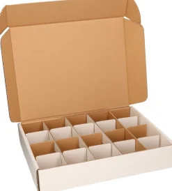 Bellatio Decorations 4X Kerstballen Opbergen Opbergboxen Voor Kerstballen Van 8 Cm - Opbergdozen/Sorteerdozen - Met 20X 8 Cm Vakken - 2 Stuks Cheap