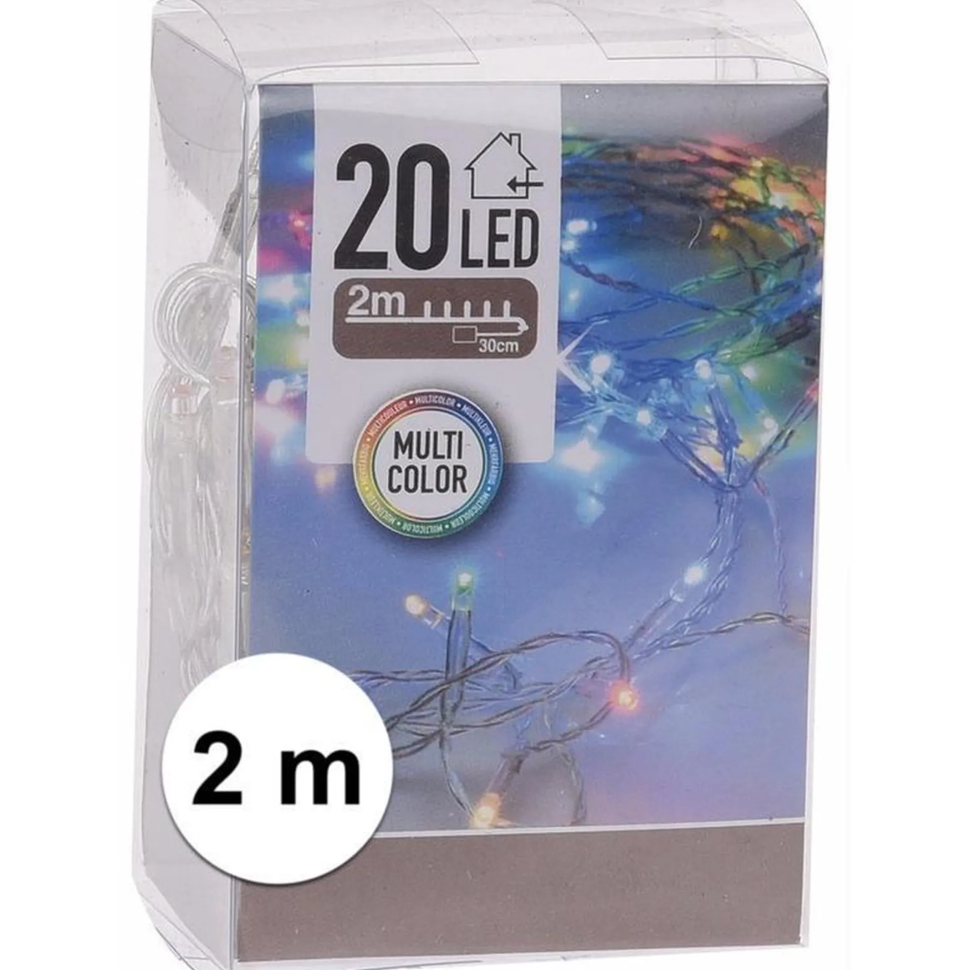 Merkloos 3X Kerstverlichting - Op Batterij - Gekleurd - 20 Lampjes Shop