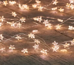 Anna's Collection 2X Kerstverlichting Cascadelichtjes Met Timer 40 Lampjes Sterretjes Warm Wit - Voor Binnen Gebruik Online