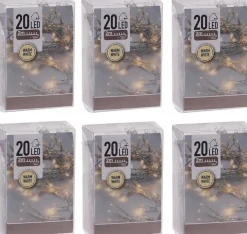 Merkloos 6X Kerstverlichting Op Batterij Warm Wit 20 Lampjes - Kerstlampjes/Kerstlichtjes Lichtsnoeren Cheap