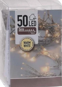 Merkloos 10X Kerstverlichting Op Batterij Warm Wit 50 Lampjes - Set Van 10 Stuks Flash Sale