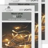 Merkloos 3X Kerstverlichting Op Batterijen Warm Wit 10 Lampjes 100 Cm/1 Meter - Warm Witte Mini Verlichting - Kerstlampjes/Kerstlichtjes Op Batterij Store