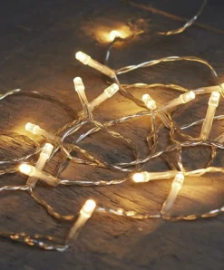 Merkloos 3X Kerstverlichting Op Batterijen Warm Wit 10 Lampjes 100 Cm/1 Meter - Warm Witte Mini Verlichting - Kerstlampjes/Kerstlichtjes Op Batterij Store