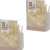 Merkloos 3X Kerstverlichting Op Batterij Warm Wit 10 Lampjes Best Sale