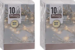 Merkloos 3X Kerstverlichting Op Batterij Warm Wit 10 Lampjes Best Sale