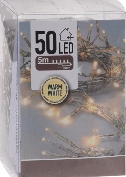 Merkloos 8X Kerstverlichting Op Batterij Warm Wit 50 Lampjes - Warm Witte Kerstlampjes/Kerstlichtjes Shop