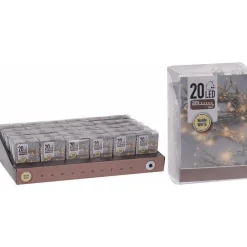 Merkloos 2X Kerstverlichting Op Batterij Warm Wit 20 Lampjes - Kerstlampjes Voor Binnen Flash Sale