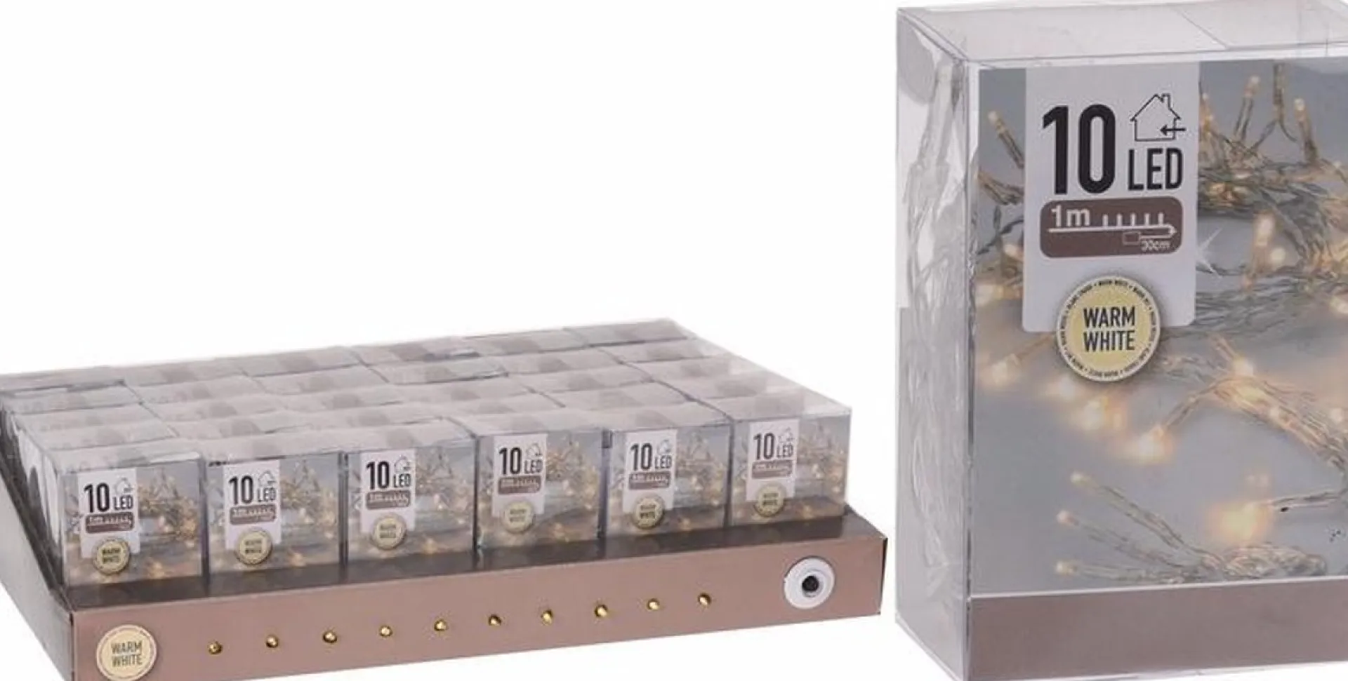 Merkloos 6X Kerstverlichting Op Batterij Warm Wit 10 Lampjes Discount