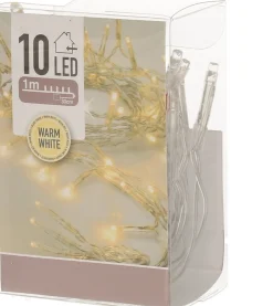 Merkloos 6X Kerstverlichting Op Batterij Warm Wit 10 Lampjes Discount