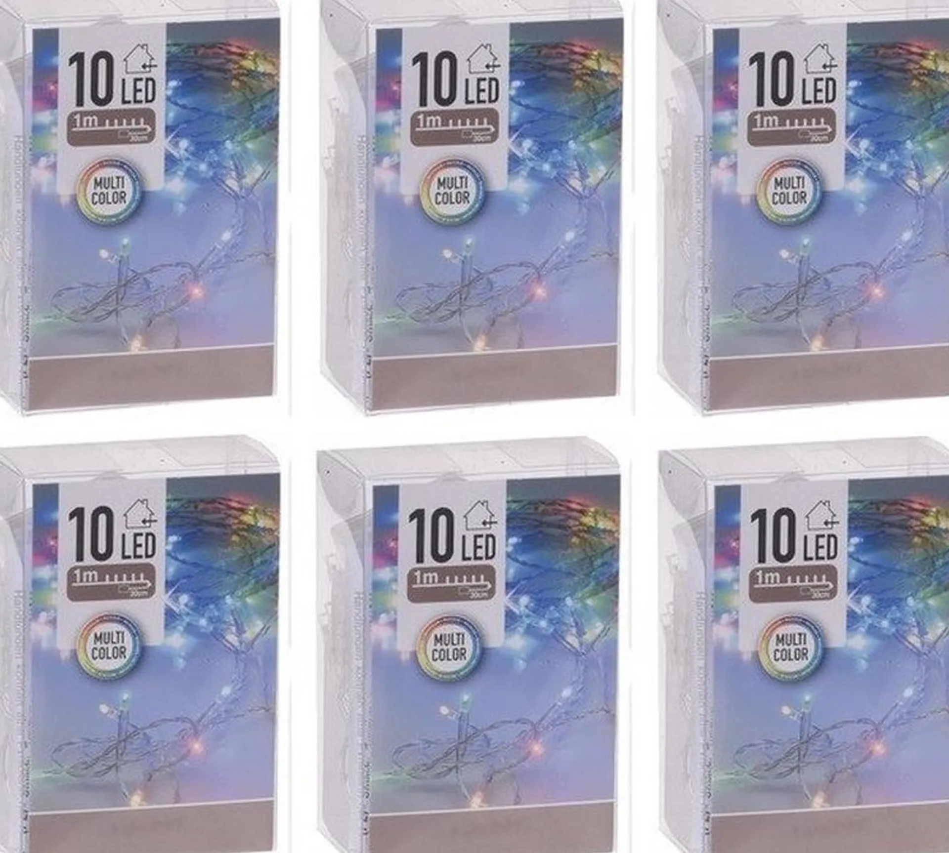 Merkloos 6X Kerstverlichting Op Batterij Gekleurd 10 Lampjes Best