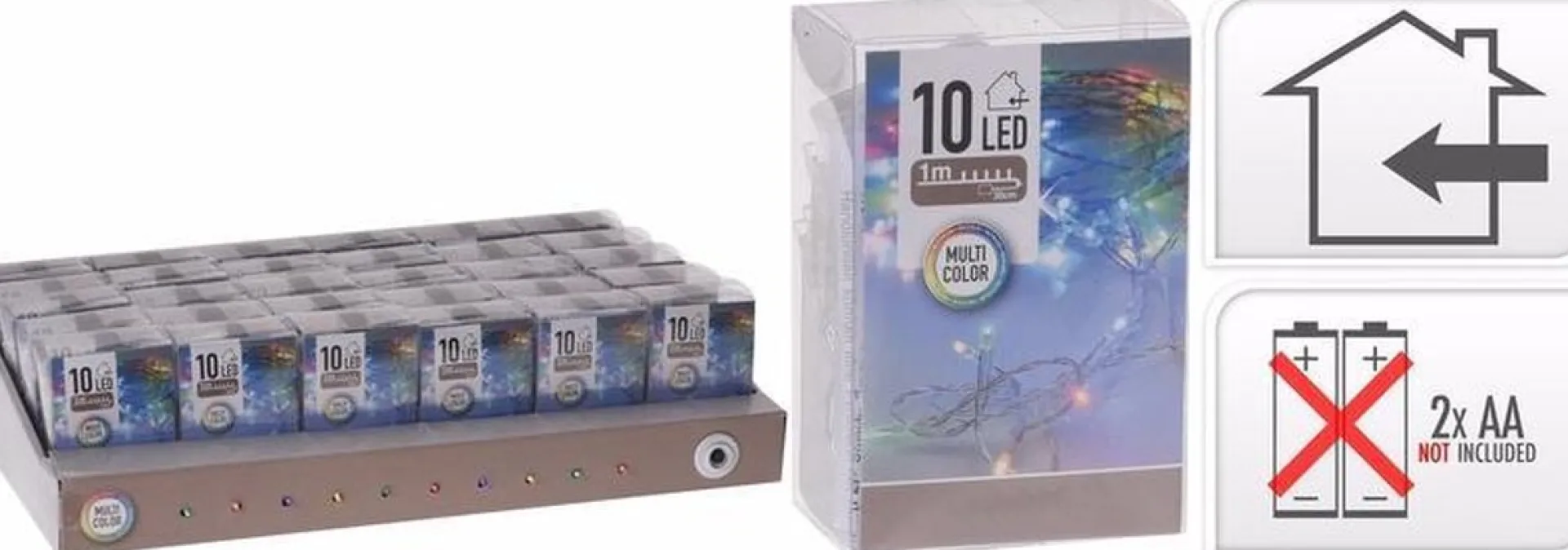 Merkloos 6X Kerstverlichting Op Batterij Gekleurd 10 Lampjes Best