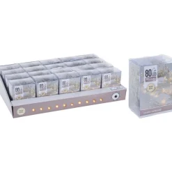 Merkloos 2X Kerstverlichting Op Batterij Warm Wit 80 Lampjes Discount