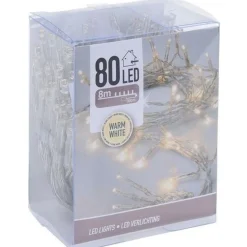 Merkloos 2X Kerstverlichting Op Batterij Warm Wit 80 Lampjes Discount