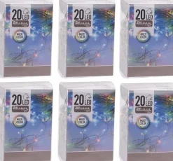 Merkloos 6X Kerstverlichting Op Batterij Gekleurd 20 Lampjes Cheap