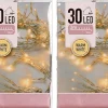 Merkloos 2X Kerstverlichting Op Batterij Warm Wit 30 Lampjes Store