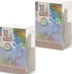 Merkloos 3X Kerstverlichting Op Batterij Gekleurd 10 Lampjes Online