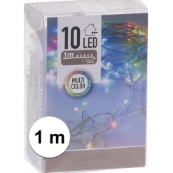 Merkloos 2X Kerstverlichting Op Batterij Gekleurd 10 Lampjes Hot