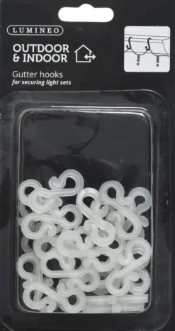 Lumineo 48X Kerstverlichting/Feestverlichting Bevestiging Dakgoot Ophang Haakjes - Lichtsnoeren Ophangen Cheap