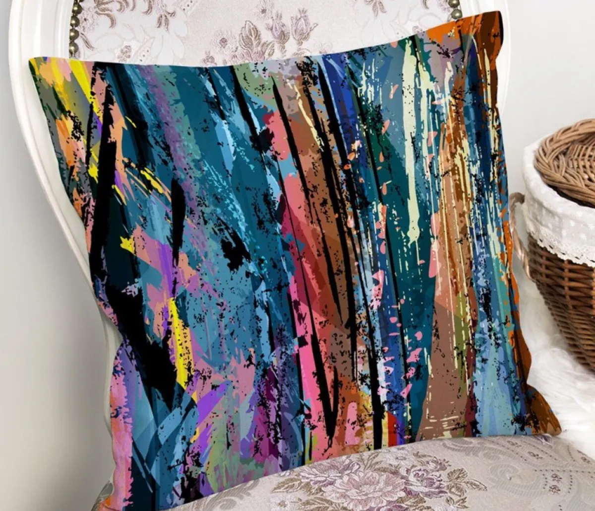 De Groen Home Kerstkussens>2X Kussenhoes Voor Sierkussen - Velvet- Waterverf - 45X45 - Kussensloop - Aan Beide Zijden Bedrukt - Kussenhoesjes