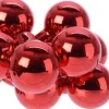 Merkloos Kerststukjes>10X Mini Glazen Kerstballen Kerststekers/Instekertjes Rood 2 Cm - Rode Kerststukjes Kerstversieringen Glas