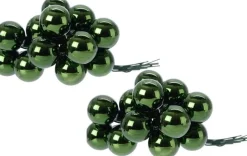 Decoris Kerststukjes>20X Mini Glazen Kerstballen Kerststekers/Instekertjes Donker 2 Cm - Donker E Kerststukjes Kerstversieringen Glas