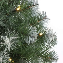 Mica Decorations 1X Mini Kunst Kerstboom Met 10 Led Lampjes En Sneeuw 45 Cm - Mini Kerstboompjes Cheap