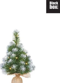Mica Decorations 1X Mini Kunst Kerstboom Met 10 Led Lampjes En Sneeuw 45 Cm - Mini Kerstboompjes Cheap