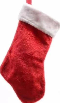 Decoris Kerstsokken>25X Rode Pluche Kerstsokken 40 Cm