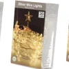 Merkloos 3X Ster Verlichting Zilverdraad Op Batterij Warm Wit 20 Lampjes Clearance