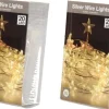 Merkloos 2X Ster Verlichting Zilverdraad Op Batterij Warm Wit 20 Lampjes Hot