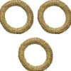 Merkloos Kerstkransen>3X Stro Kerstkransen Om Te Decoreren 25 Cm - Kerst Deurkransen - Strokransen