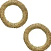 Merkloos Kerstkransen>2X Stro Kerstkransen Om Te Decoreren 25 Cm - Kerst Deurkransen - Strokransen