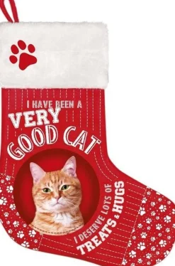 Merkloos Kerstsokken>3X Stuks Dieren Kerstsokken Voor Katten/Poezen 37 X 30 Cm - Kerstaccessoires Voor Dieren/Huisdieren - Kerstok Voor De Kat/Poes