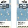 Lumineo 3X Stuks Draadverlichting Zilverdraad 40 Warm Witte Lampjes - 1195 Cm - Kerstverlichting Lichtsnoeren Op Batterijen Best