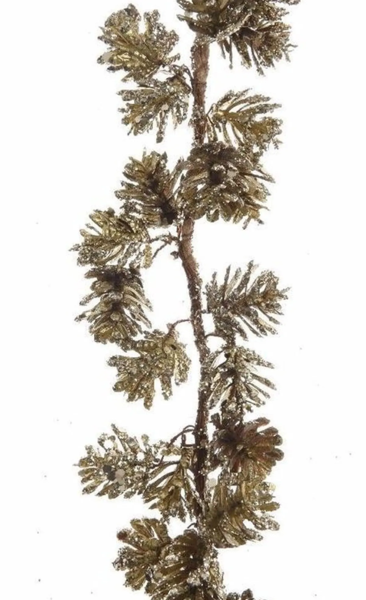 Decoris Guirlandes>2X Stuks Gouden Dennenappels Guirlande 120 Cm Met Glitters