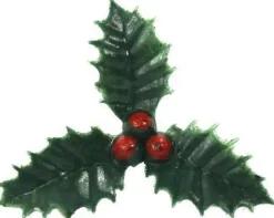 Merkloos Kerststukjes>30X Stuks Groene Kersttakjes Op Insteker 4 Cm - Kleine Kersstukjes Decoraties