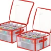 Merkloos 2X Stuks Kerstballen Opruimen/Opbergen Opbergboxen 30 X 30 X 15 Cm - Kerstversiering Opbergdozen Voor 32X Kerstballen Flash Sale