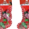 Merkloos Kerstsokken>2X Stuks Kerstcadeau Voor Katten/Poezen Kerstsok Met Speeltjes - Kattenspeelgoed/Poezenspeelgoed Kerst Thema