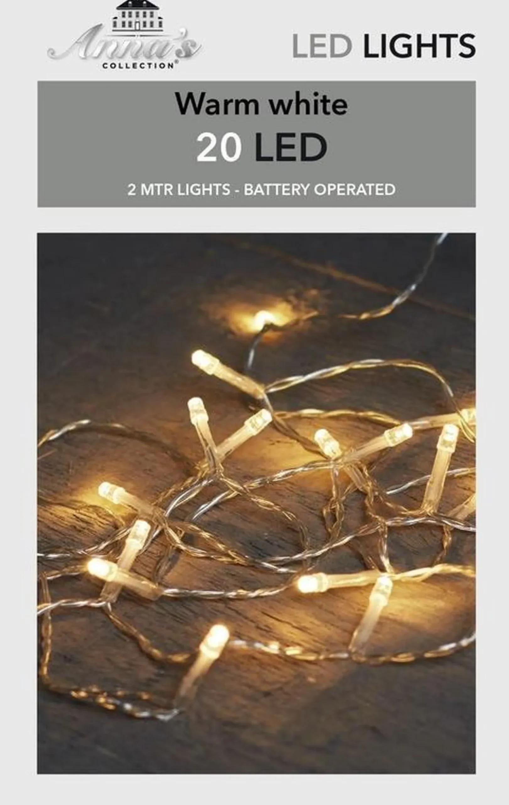 Merkloos 8X Stuks Kerstverlichting Op Batterijen Warm Wit 20 Lampjes 200 Cm/2 Meter - Warm Witte Mini Verlichting Best Sale