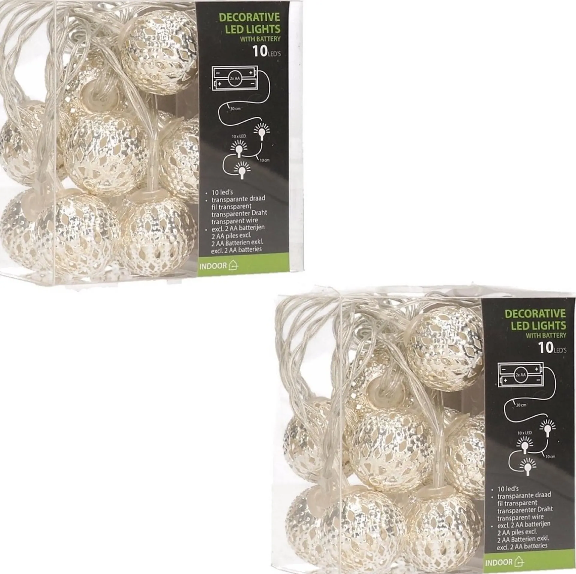 Cosyu0026Trendy 2X Stuks Kerstverlichting Kerstballen Slingers Met Led Licht 90 Cm - Kerstlampjes/Kerstlichtjes Lichtslingers Met Kerstballen Discount