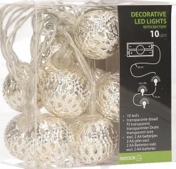 Cosyu0026Trendy 2X Stuks Kerstverlichting Kerstballen Slingers Met Led Licht 90 Cm - Kerstlampjes/Kerstlichtjes Lichtslingers Met Kerstballen Discount