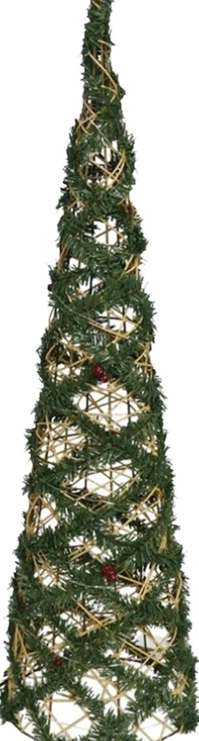 Gerim 2X Stuks Kerstverlichting Figuren Led Kegel/Pyramide Kerstbomen Draad/Groen 78 Cm 60 Warm Witte Lampjes Cheap