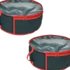 Merkloos 2X Stuks Opbergtassen Groen Voor Kerstkransen Tot 40 Cm - Kerstversieringen Opruimen/Opbergen Cheap