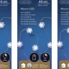 Lumineo 3X Stuks Sneeuwvlokken Lichtsnoeren Met Timer 40 Lampjes Wit Op Batterij - Sneeuwvlok Verlichting - Kerstlampjes/Kerstlichtjes Online