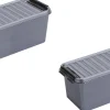 Merkloos 2X Stuks Sunware Q-Line Opbergboxen/Opbergdozen 1,3 Liter 20 X 15 X 14 Cm Kunststof - Praktische Opslagboxen Online